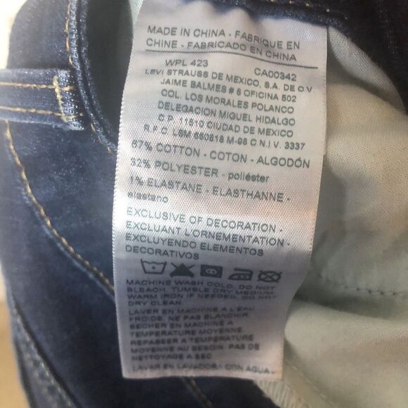 Levi's Signature Womens Mid Rise Straight Leg 5-Pockets Denim Jeans Blue Size 26 - Picture 4 of 5